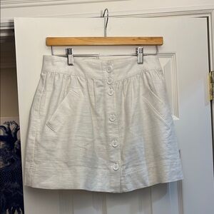 Coverup White Button-Front Skirt